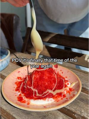 A post by @fitgreenmind on TikTok caption: The best summer snack… 🍓🥥 🥹 #recipes #easyrecipes #strawberry #coconut #shavedfruit #icecream #summersnack #healthysnack #easysnack 