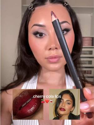 A post by @nazliayunus on TikTok caption: cherry cola lip combo 🍒 @maccosmetics root for me @Patrick Ta Beauty she left me on red @Gisou cherry lip oil  #cherrylips #cherrylipcombo #cherrycolalips #darkredlip #redlips #redlipstick #redlipcombo #lipcombo #lipgloss #redlipgloss 