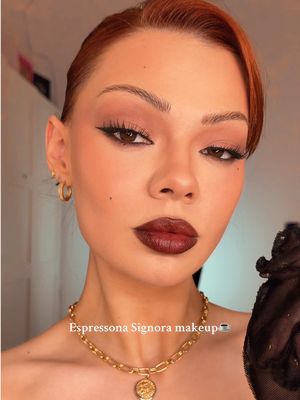 A post by @mimiermakeup on TikTok caption: you know I had to do Espressona Signora ☕️   #ballerinacapuccina #fyp 