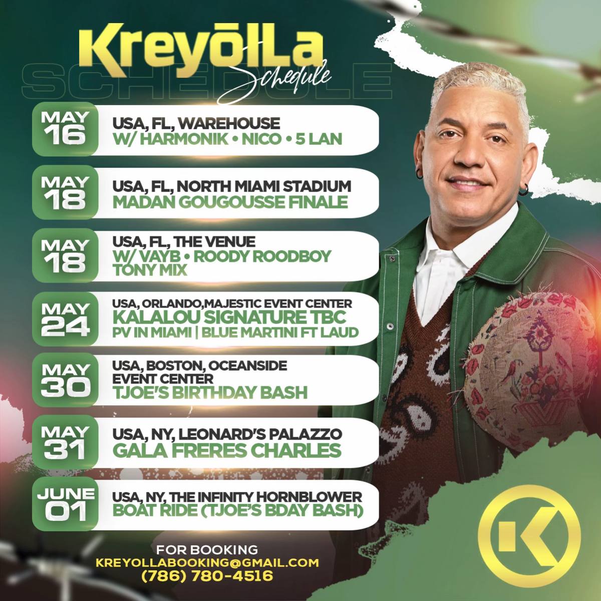 A post by @tjozenny on TikTok caption: Kreyol La’s Calender for This Month  Le Calendrier de Kreyol La au premier Juin  Kalandriye Mwa Me a  El Calendario de Kreyol La para el mes de Mayo  #Kreyolla@diazlajenesla#apache4life 