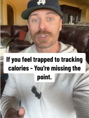 A post by @lostandlifting on TikTok caption: If you feel trapped to tracking calories - watch this. #nutritioncoach #nutritioncoaching #intuitiveeating 