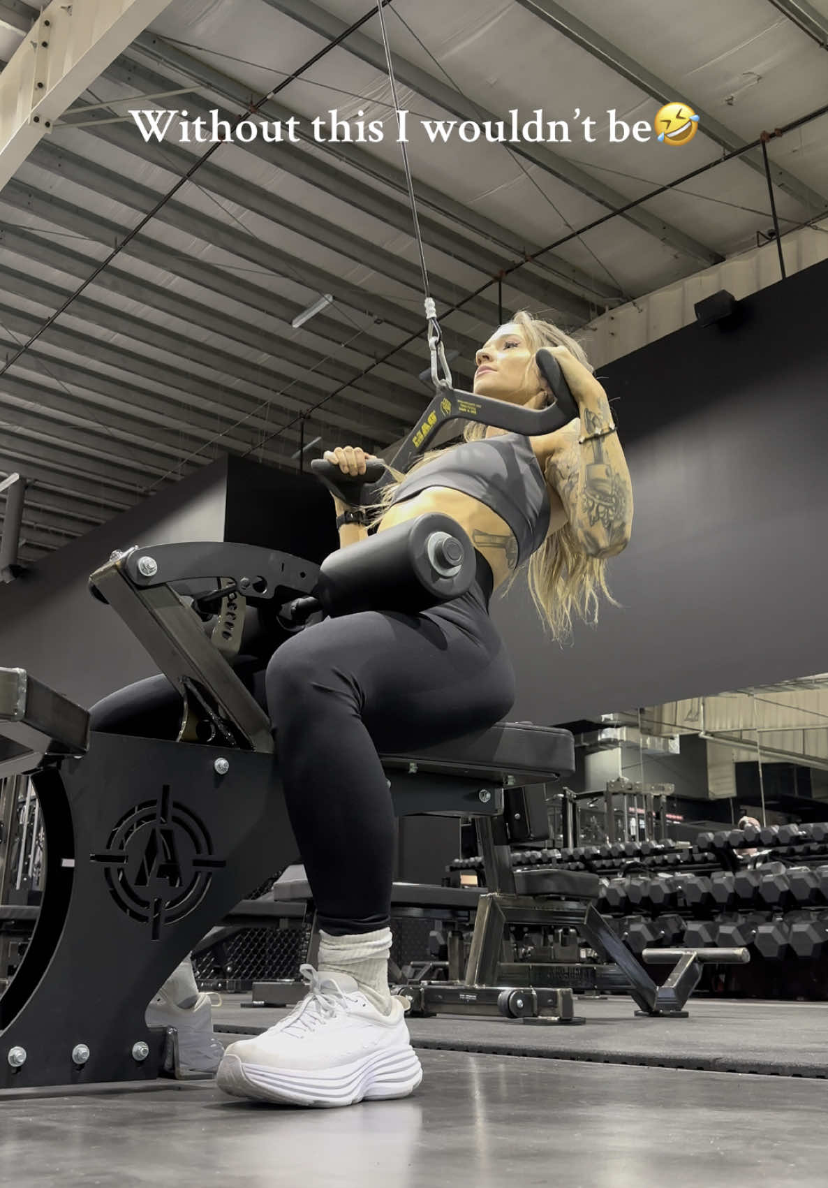 A post by @jade.christen on TikTok caption: Lifting weights = Happy Jade 😃 #fypシ #gymgirl #weightlifting #fittok #gymistherapy 