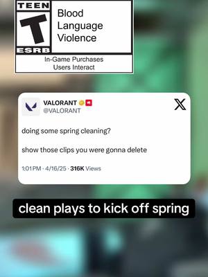 A post by @valorant on TikTok caption: cleared their hard drive space so their clips can be in this video #VALORANT 