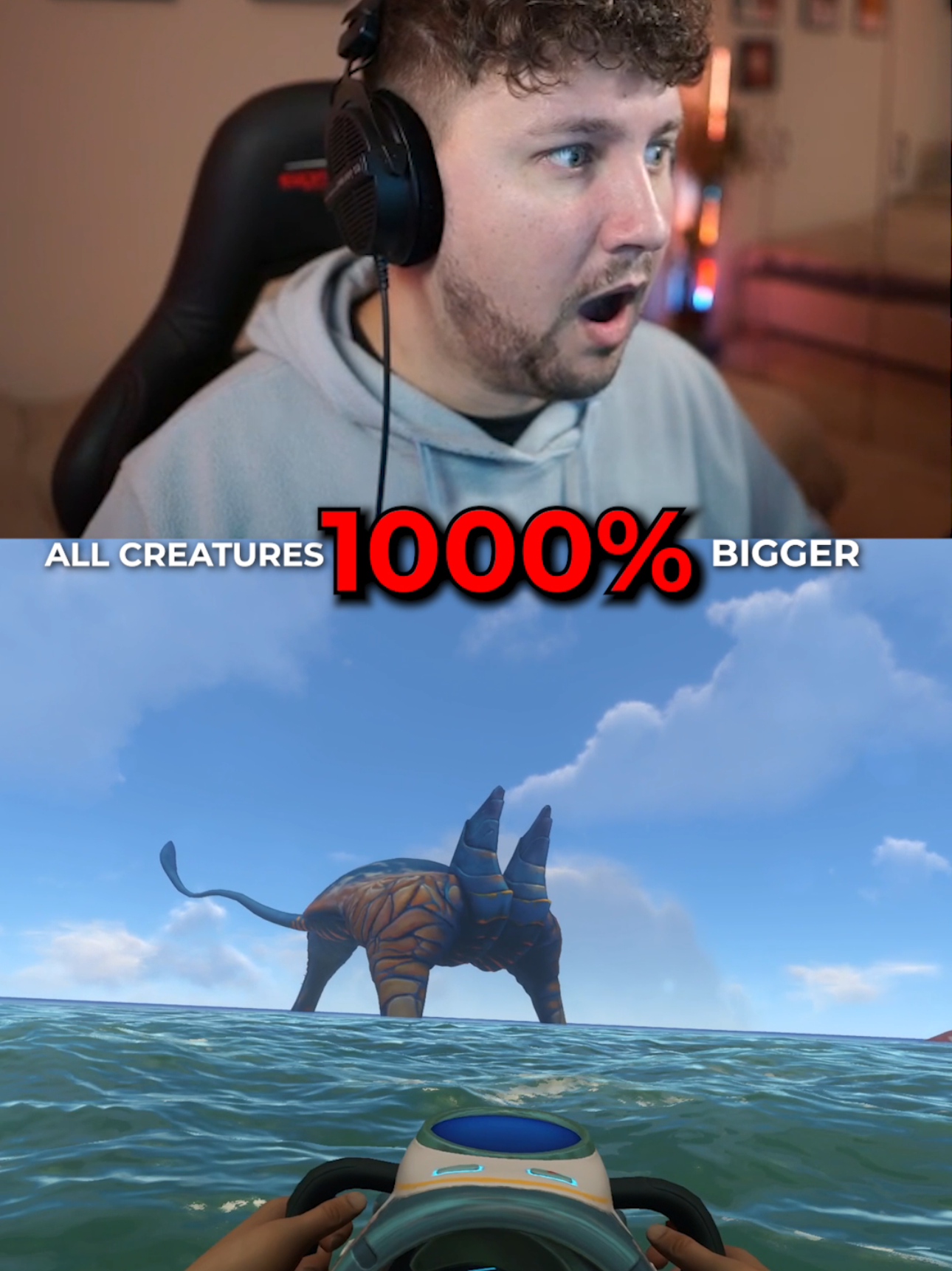 A post by @butchx3 on TikTok caption: IT DIDNT FIT IN THE OCEAN?! #subnautica #leviathan #funny #Gaming #fyp #Viral