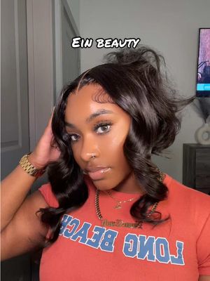 A post by @naaecash3 on TikTok caption: “Enjoy In Nature Beauty” EINbeauty Natural Black 9x6 Glueless Body Wave Wig @EINbeauty Hair Hair  @EINBEAUTY #Hair #humanhairwigs #wig#fyp #QUICKWEAR #9X6easy 