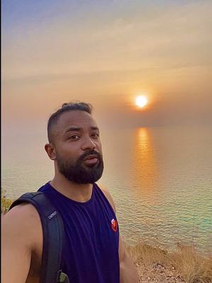 A post by @princezee on TikTok caption: secret sunset spot in Ko Lan, Thailand.