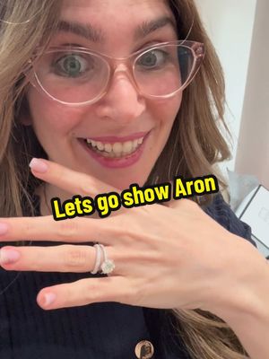 A post by @miriamezagui on TikTok caption: Showing Aron my new diamond ring setting and wedding band from Leviev Diamonds. #diamond #weddingring #rings #weddingband 