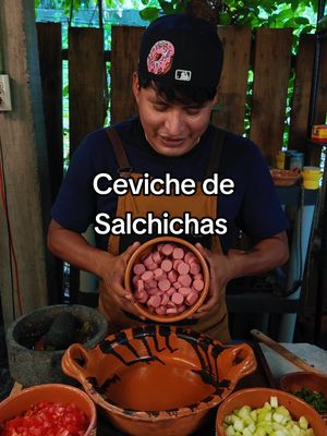 A post by @cocineroenproceso on TikTok caption: ¡Ceviche de Salchichas! #yosoycocinero #recetas #recetasmexicanas #comidamexicana #recetafacil #ceviche #cevichedesalchichas 