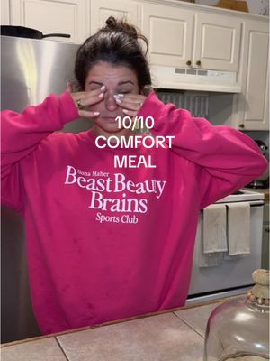 A post by @maicyrenee on TikTok caption: comfort meal? Gourmet? Same thing🙈 #food #meal #dinner #easydinner #dinnerrecipe #fyp 