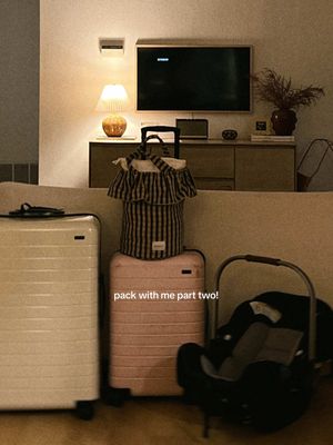 A post by @emilyfranciswheaton on TikTok caption: see yall in LA 🤠  #packwithme #travelessentials #travelhacks #outfitinspo @away 