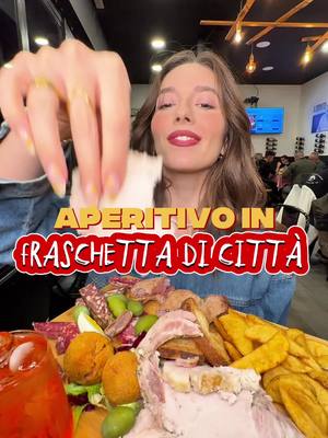 A post by @aperitiviroma on TikTok caption: Aperitivo in una fraschetta, zona Mezzocammino!  Prezzi: €12 a persona (drink incluso)  📍 Siamo alla FRASCHETTA DI MEZZOCAMMINO  Largo Amalia Camboni, 5 ADV #fraschetta #cucinaromana #cibo #mangiarearoma #ristoranti #ristorantiroma #cucina 