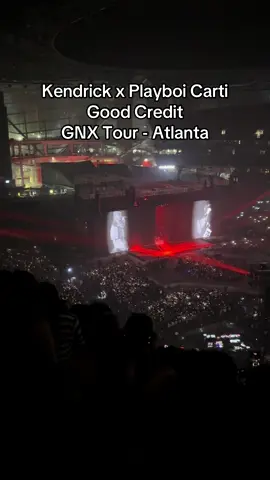 A post by @amandaseghetti on TikTok caption: The whole stadium was WILD in Atlanta y’all!! 🗣️👏🏻👏🏻👏🏻 #gnxtour #kendricklamar #playboycarti 