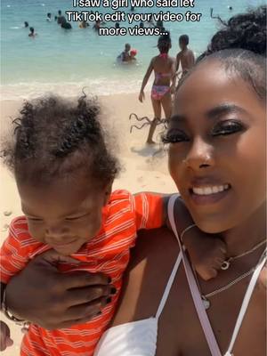 A post by @jess.b_asmr on TikTok caption: Im kind of feelin it 🥲 his widdle feet in the water 🌊 #fyp #fypシ #tiktokedit #mommyandson #beachday 