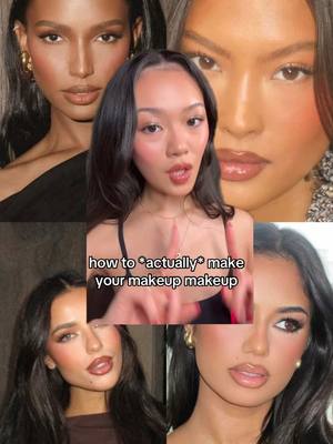 A post by @charinecheungg on TikTok caption: How to make your makeup makeup (perf for photos/events) @House of Hur tropical dew sun cream @Huda Beauty easy blur primer + foundation + faux filter concealer @Fenty Beauty hella thic mascara + gloss bomb oil rose amber @Haus Labs by Lady Gaga concealer, blush balm glassy lilac, powder bronzer @makeupbymario transforming skin enhancer @Kosas brow pop and cloud set airy candy @Tower 28 Beauty blush Malibu cooler @maccosmetics coquette eyeshadow @REFY lip blur stone @Charlotte Tilbury setting spray @Anastasia Beverly Hills brow freeze gel @Diorbeauty contour stick @Patrick Ta Beauty eyeshadow duo still at the club @urban decay 24/7 waterproof pencil liner perversion #glammakeup #makeuptutorial #softglam #greenscreen 