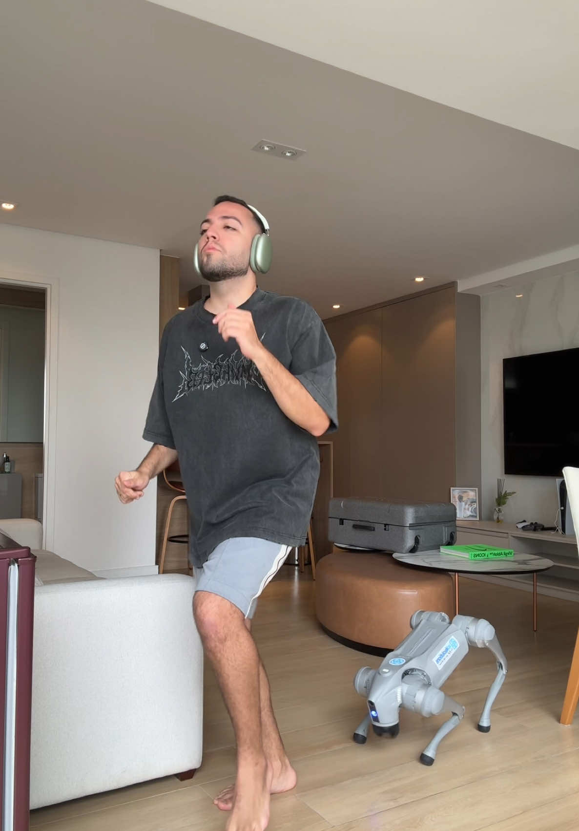 A post by @lucasranngel on TikTok caption: tive que reviver essa trend com meu cachorro de 40 mil reais