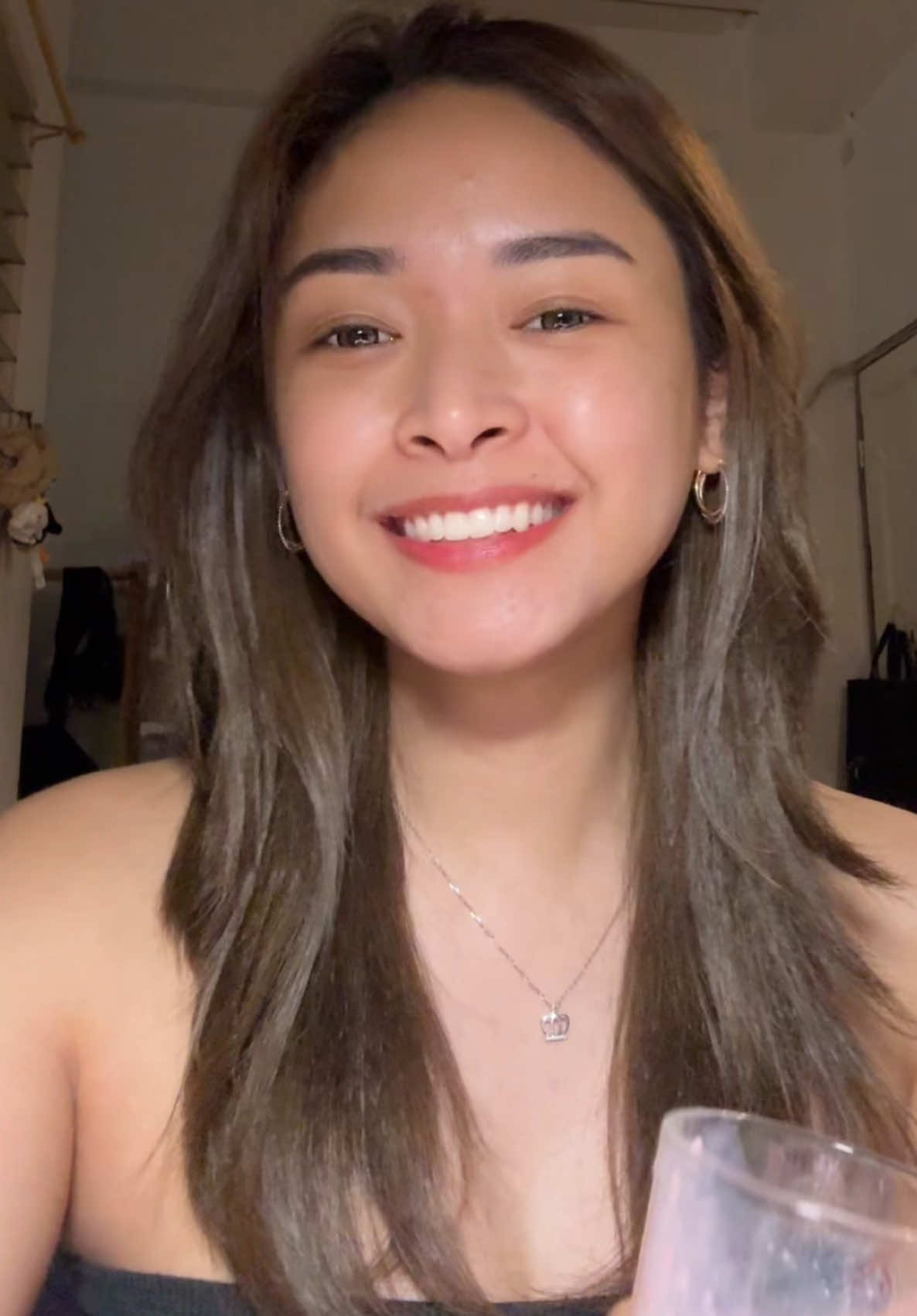 A post by @nikkivelayo on TikTok caption: 7-seconds lang to drink this Milky Berry drink from @S and J Beauty Main 😋🫶🏻