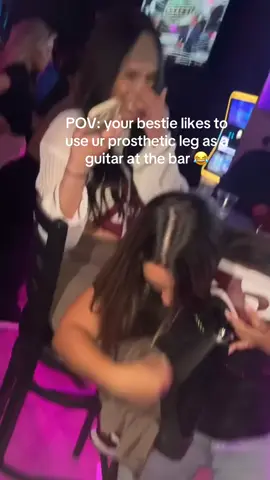 A post by @thefitglamputee on TikTok caption: Legitimately couldn’t breathe I was laughing so hard 😂😂 the whole bar was STUNNED 😂