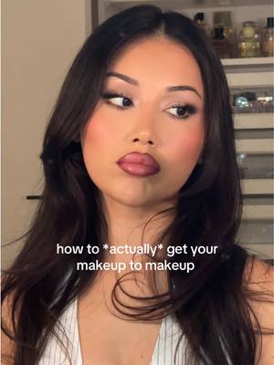A post by @nazliayunus on TikTok caption: how to *actually* get your makeup to makeup: office siren edition!!! 🍒🍒🍒💻❣️❣️❣️ @Patrick Ta Beauty @makeupbymario @KVD Vegan Beauty @maccosmetics @YSL Beauty @Huda Beauty @Gisou @ArdellBeauty @DIBSBEAUTY @Spectrum Collections @Morphe Cosmetics @e.l.f. Cosmetics #makeup #makeuptutorial #eyeshadowtutorial #eyeshadowlook #makeuplook #officesiren #fullglam #glammakeup #redlips #baddiemakeup 
