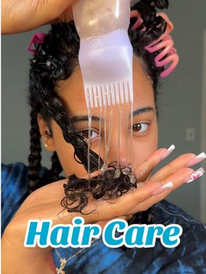 A post by @michixo__ on TikTok caption: Curly girls that one day of the week >> #curlygirl #routine #haircare #hairmask #hair #washday 