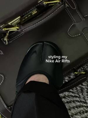 A post by @cejachel on TikTok caption: I know, I know, a lot of you hate the shoes. But they’re SO comfortable and i actually think they’re cute so they are here to stay 😌 Shoutout to the person who recommended I pair them with this dress! I think that might have been my favorite outfit of them all!  #nikeairrift #nike #tabishoes 