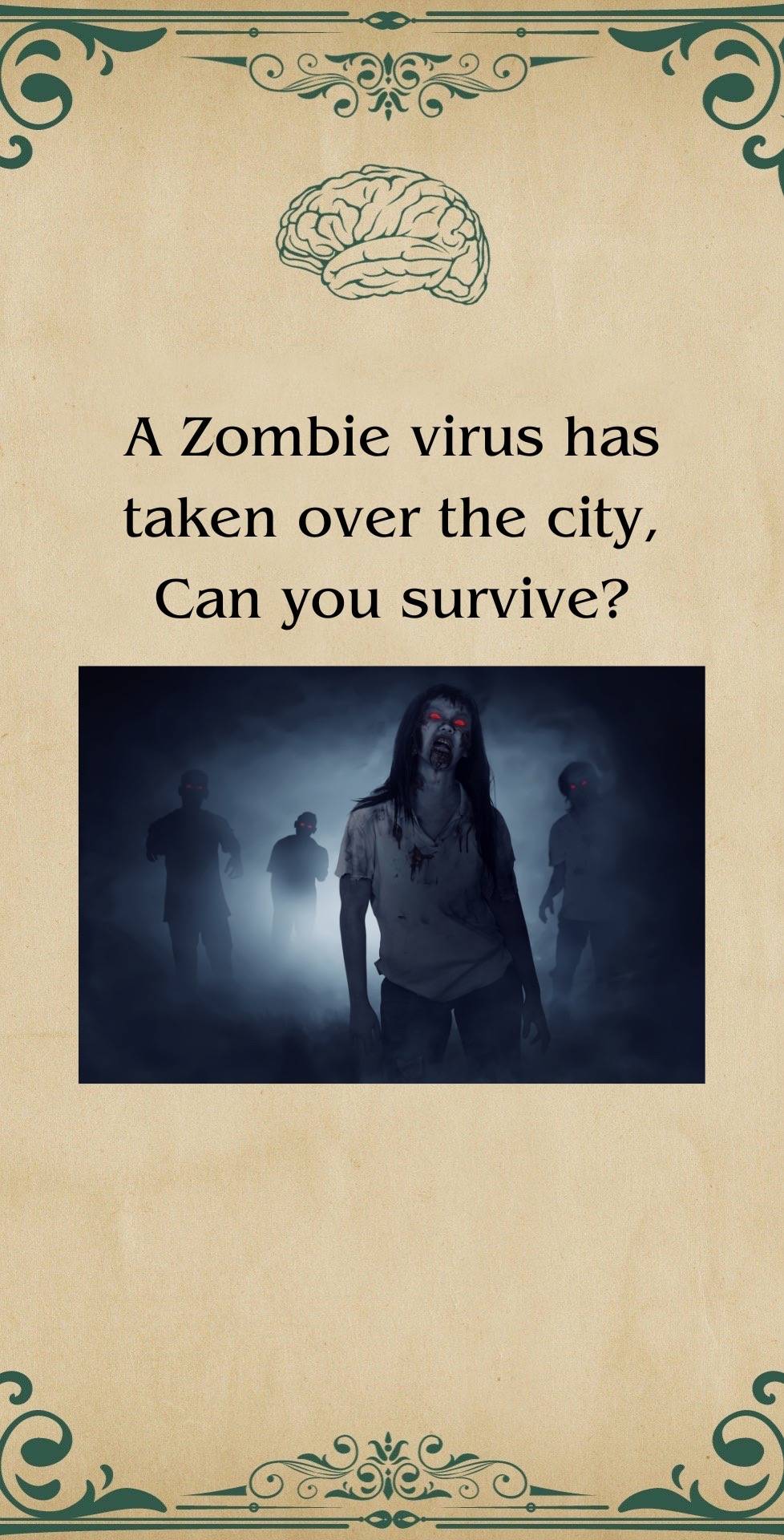 A post by @quiz__pro on TikTok caption: Share your results in the comment! #zombie #zombieapocalypse #survival #game #test #foryoupage 