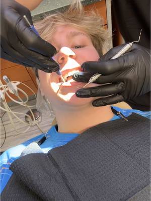 A post by @benjigreenn on TikTok caption: dentist with me #fyp 