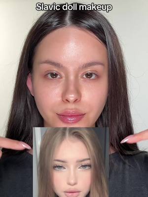 A post by @hayleybuix on TikTok caption: Slavic doll inspired makeup #makeup #makeuptransformation #slavicdolls  @Diorbeauty Forever Skin Perfect Foundation  @Hourglass Cosmetics Vanish Airbrush Concealer  @YSL Beauty Make me Blush Liquid - 37  @Huda Beauty Easy Bake Powder @클리오 찐 Pro Eye Palette 11 @maccosmeticsde Lipliner - Greige @Rom&nd US Juicy Lasting Tint - Nucadamia @moodylenses Ocean Express