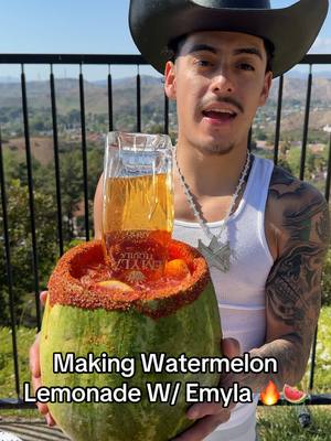 A post by @heyimsuie on TikTok caption: Need this every cinco de mayo 🇲🇽@emylatequila 🥂 #chefsuie #watermelonlemonade #emylatequila #aguafresca #lemonade #mexicandrinks #cincodemayo #mexicanrecipes #suie #suigeneris #emyla #fyp #foryou #foryoupage 