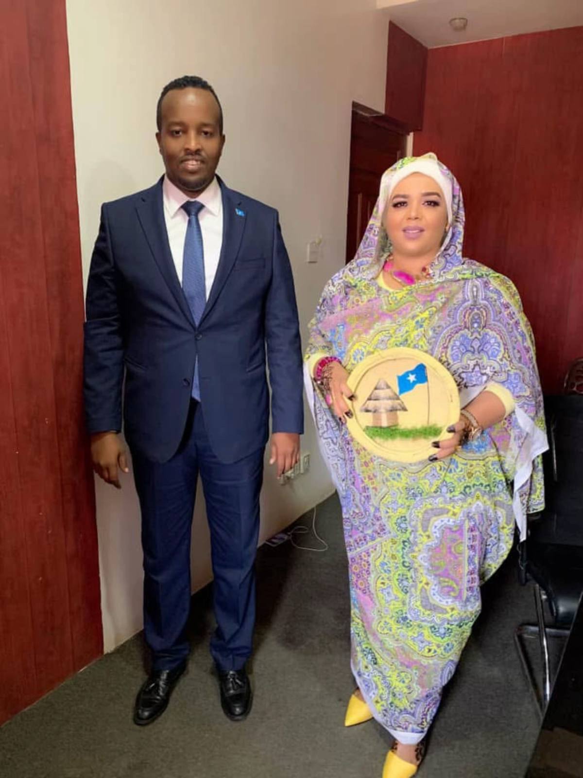A post by @nadaalgalaa1 on TikTok caption: الف مبروك اخي و سعادة السفير يوسف احمد حسن يوسف جيغور سفير جمهورية الصومال الفدرالية في الجمهورية الجزائرية الديموقراطية الشعبية الشقيقة اصدق التهاني والتبريكات. ~اختك ندى القلعة 