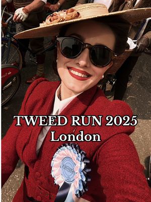 A post by @s.nova.vintage on TikTok caption: MY BIG DREAM ABOUT #TWEEDRUN IN LONDON CAME TRUE 🥹 Still can’t believe!!!  #tweedrun2025 #london #londonfestival #vintage #1950sdress #vintageglamour #vintageglam #oldmoneystyle #vintagehair #1950sstyle #1950sfashion #retrohair #vintagehat #classichollywood #vintageblogger #vintagemakeup #oldmoneyaesthetic #bicycle 