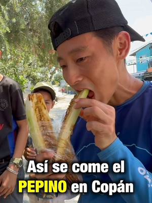 A post by @shinfujiyama on TikTok caption: Probé pepino preparado en La Entrada, Copán🇭🇳 #honduras #fyp #parati #shinfujiyama 