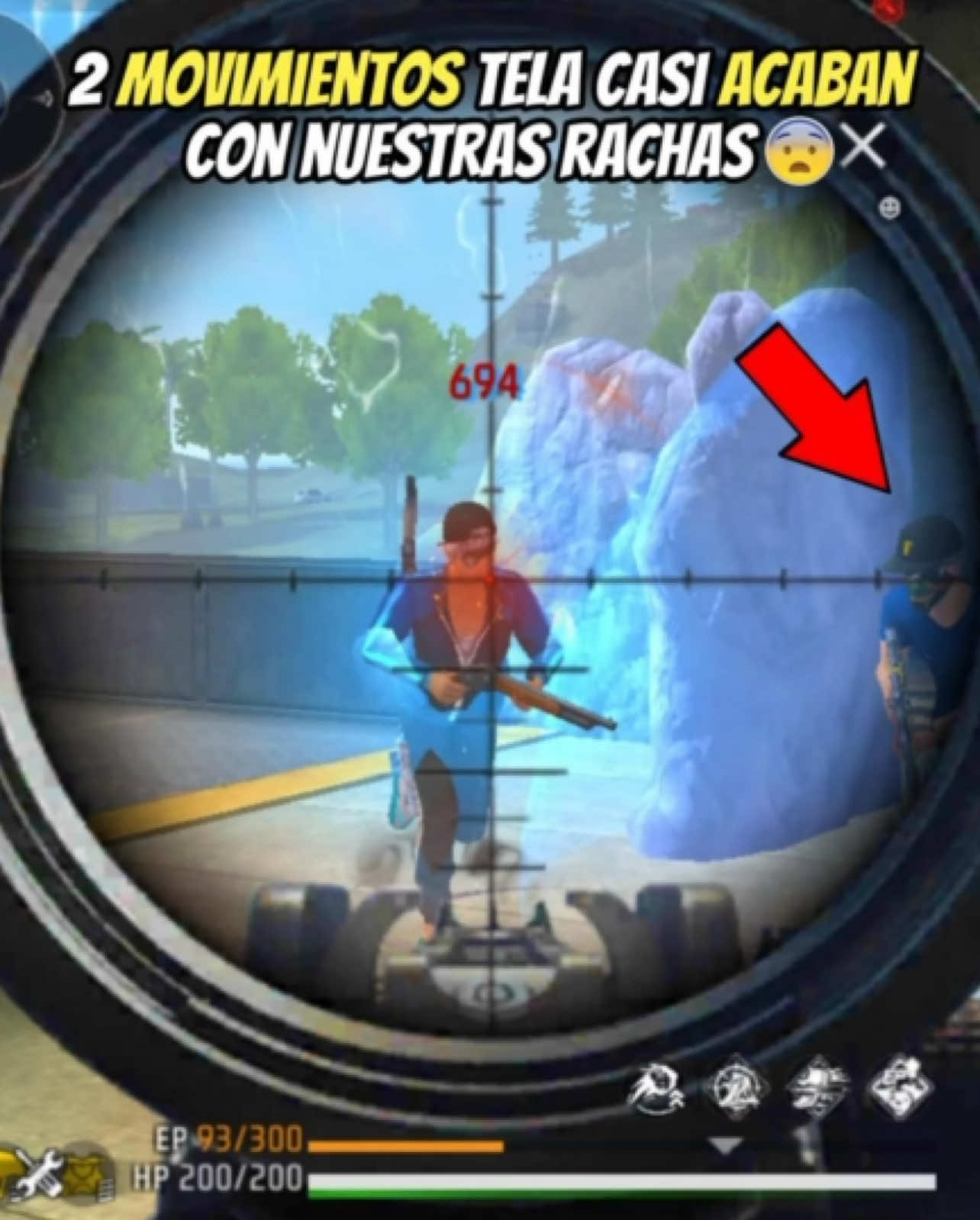 A post by @brayancrazzy on TikTok caption: Movimientos Tela casi Nos quitan las 48 Rachas😨 pero esto Hice al Final☠️Parte 1 #brayancrazzy #insano #streamer #freefire #hacker 