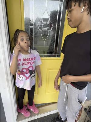 A post by @lavenayvette on TikTok caption: Nova and Jordan stole their dad’s car 😳 #fyp #foryoupage #Novastarr #Jordan #viral 