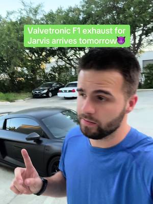 A post by @stangryafterdark on TikTok caption: Let’s gooooo😈 @Valvetronic Designs #stangry #audir8 #valvetronic #carcommunity #carsoftiktok #moxyperformance #v10 #lamborghini #supercharged #exhaust #revving #fyp 