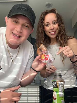 A post by @thebaileylavender on TikTok caption: Did anyone else have Super Donuts?! @Minute Maid was good though! Love me some apple juice! #baileylavender #marriedlife #couplecomedy #relatable #food #throwback 