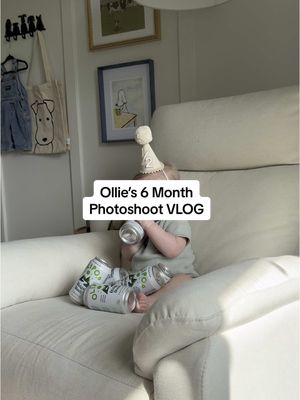 A post by @ellie_juengel on TikTok caption: I’ve got a 6 month old🙈😭👶🏼 #6monthsold #babyphotoshoot #babyboy #firsttimemom @OLIPOP 
