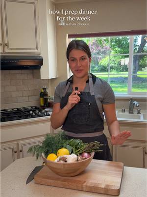 A post by @zoebarriesode on TikTok caption: How I prep dinner for the week! (Week 59; menu coming 5/2) 💖 #dinner #cooking #asmr #weeknightdinners 