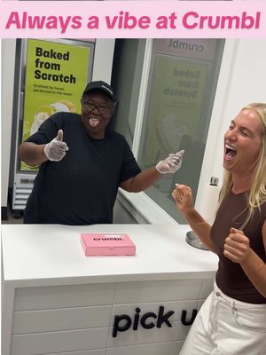 A post by @bethannebrice on TikTok caption: Wait on it😂😂😂😂😂😂 it’s alwayssss a vibe at @Crumbl 