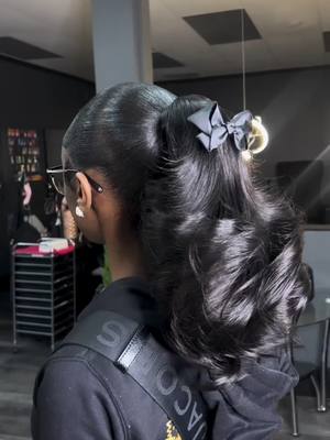 A post by @ulithaircompany on TikTok caption: THIS SUPER CUTEEEE😍😍🎀💕 Amazing work by @styledbyamour 🔥🔥 #highponytail #ponytail #sleekponytail #extendedponytail #ponytailweave #ponytailslayer #curls #curlscurlscurls #bodywave #bodywavehair #bodywavebundles #layer #bowtrend #hairbundles #hairweave #hairextension #blackgirlhairstyles #blackgirlhair #blackgirlmagic #fypシ #fypageシ #fypシ゚viral #fyppppppppppppppppppppppp #viralvideo #ulithair #ulithairwig #ulitwig