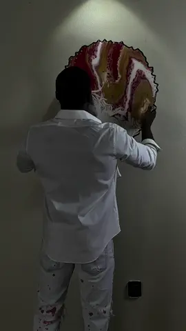A post by @mauricerobinson on TikTok caption: Follow the rules...Then break them with class...👨🏿‍🎨 #Art #creative #artist#artsandcrafts #woodworking #Beardedartist #beardedblackmen #TOPREELS #Art #handcrafted #epoxyresin #focus #artistic #artists #artlovers #peace #artstagram #artexhibition #acrylicpainting STAY TUNED #followme #share #Comment