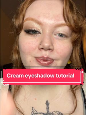 A post by @clownmakeupmua on TikTok caption: Cream eyeshadow tutorial for you guys 💖  Products used @urban decay eyeshadow sticks  @Trixie Cosmetics brown liner @Sweed Beauty gold liner  @kissproducts lashes in big personality  - #makeup#makeuptutorial#MakeUpArtist#makeupvideo#eyeshadow#eyeshadowtutorial#makeupforbeginners#beginnermakeup#hoodedeyesmakeup#makeupforhoodedeyes#beauty#beautytutorial 