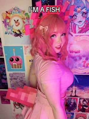 A post by @enyaarwyen on TikTok caption: Blub blub ? 🫧 I KNOW THEYRE NOT FISH IM SORRY I MEANT UNDERWATER CREATURES #cosplay #cosplayer #fyp #foryoupage #Minecraft  #funny 