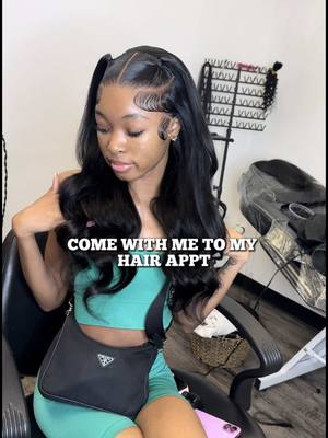 A post by @tymfnke on TikTok caption: Come with me to my hair appt 💕🥰 Stylist: @TamedByShanta🤩🥰  #fypシ #hairappointment #wiginstall #maintenancevlog #maintenanceday #hairappt 