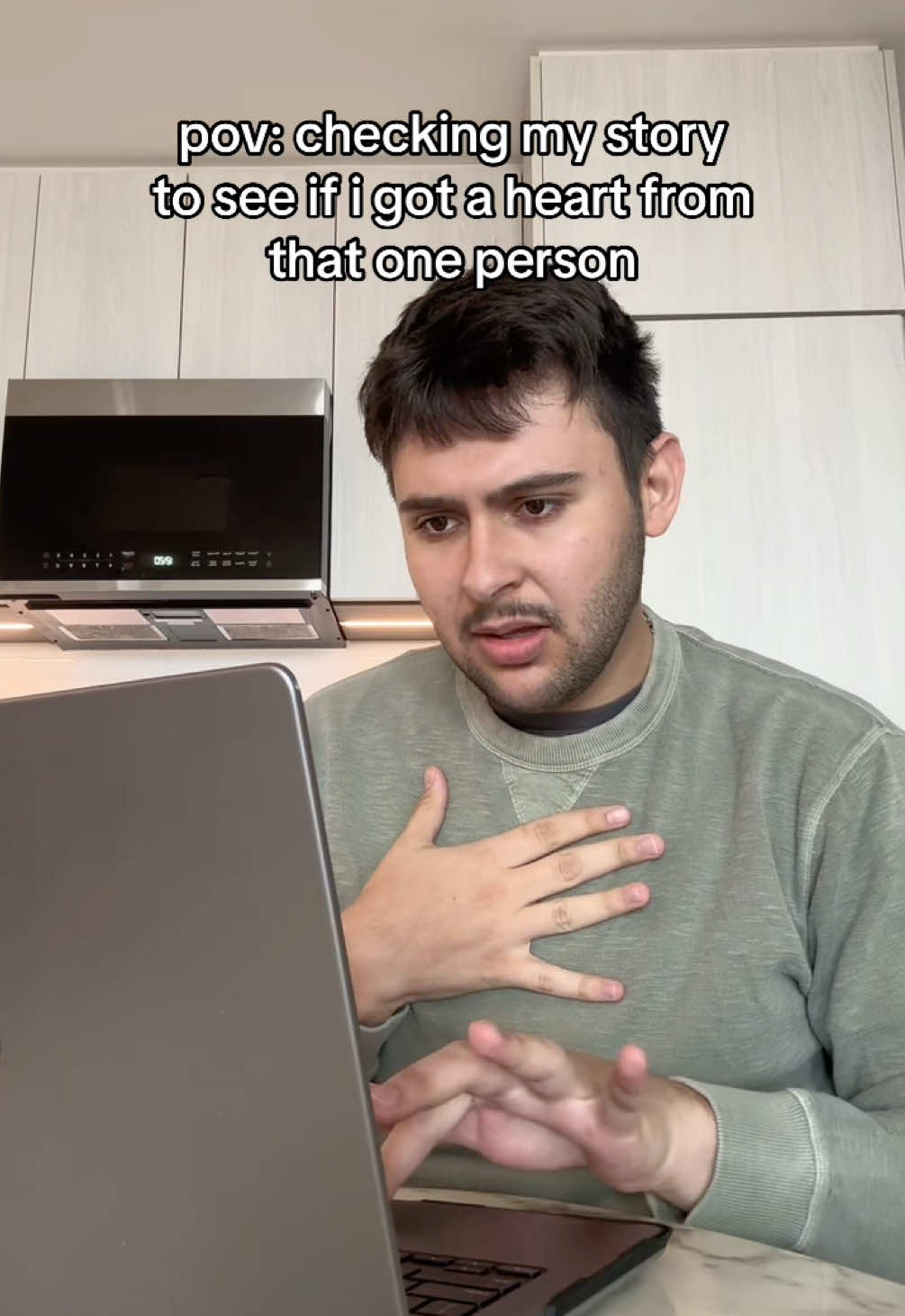 A post by @instagram on TikTok caption: literally crying shaking throwing up fr 😭😂 Video by @StinkyAsher 