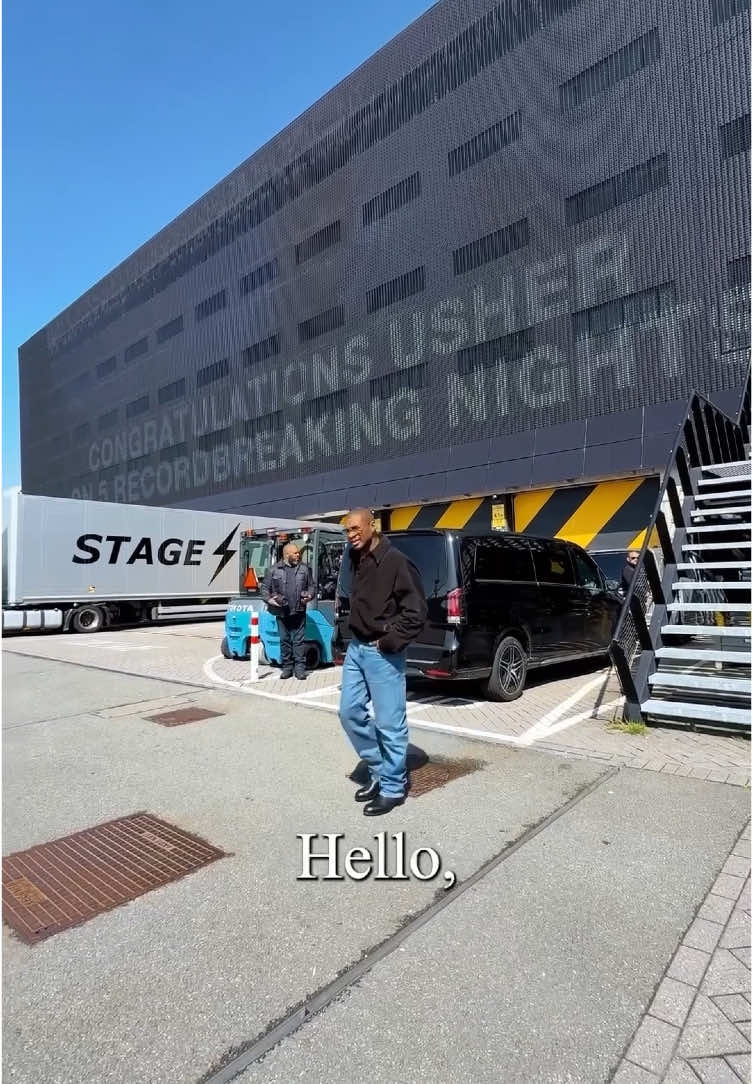 A post by @usher on TikTok caption: History in the making! 🙌🏾 Honored to be the first international artist with a series of FIVE shows at the iconic Ziggo Dome. 🇳🇱💥 Thank you for the love Amsterdam! #PPFTour ⏪▶️⏩ Germany I’ll see U next #usher #amsterdam #rnbmusic 