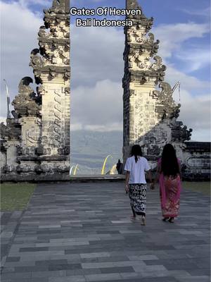 A post by @jaiandmira on TikTok caption: Gates of Heaven Bali Indonesia 💕🥰💗 #bali #livingabroad 