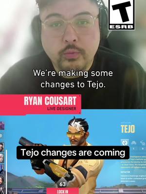 A post by @valorant on TikTok caption: changes are coming to Tejo in Patch 10.09 #VALORANT 