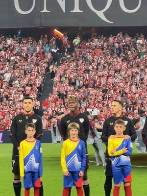A post by @athleticclub on TikTok caption: Let's go, Lions! #AthleticClub #Manchesterunited #athleticMUFC #europaleague #semifinals #bilbao #tiktokfootballacademy #viral