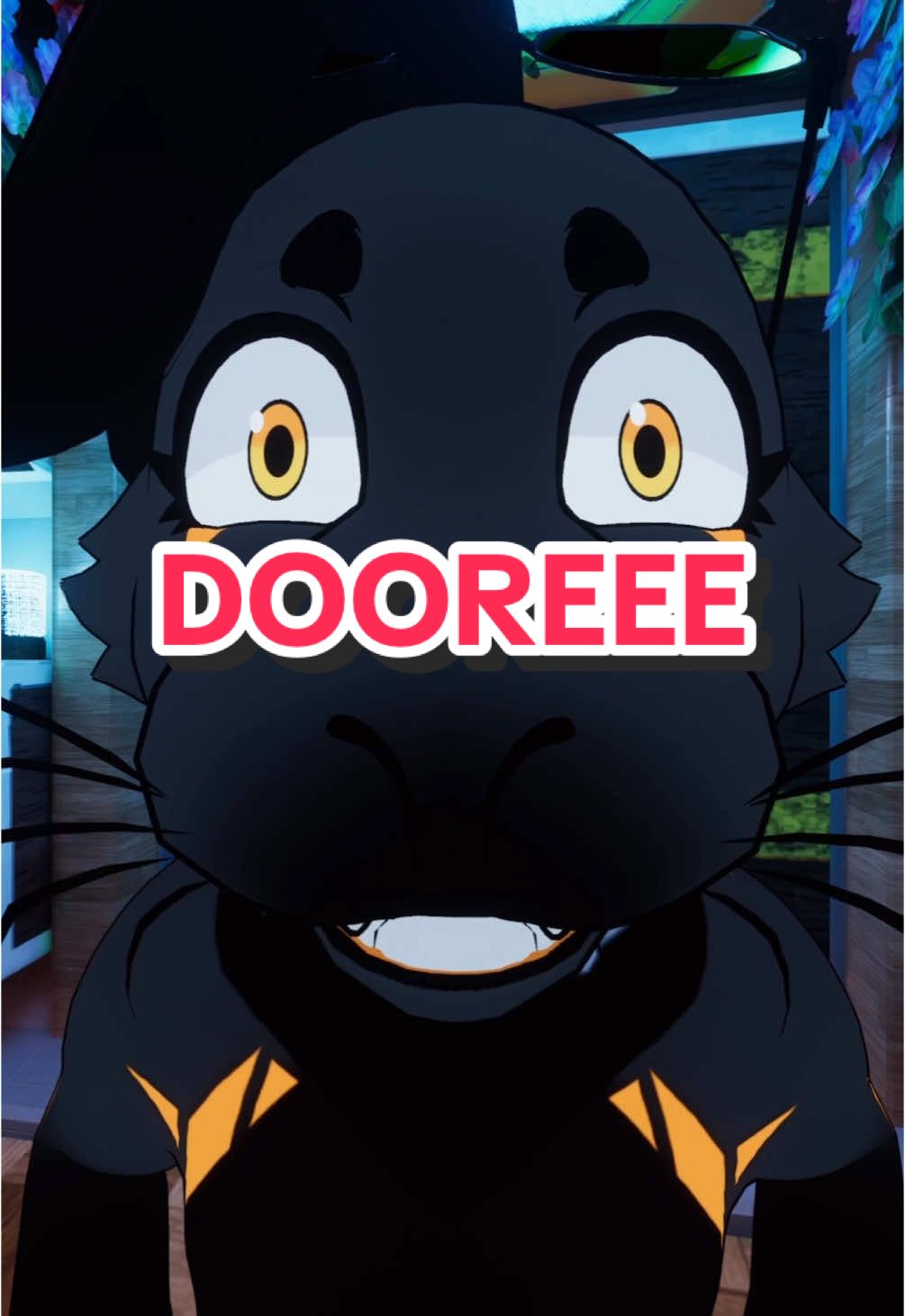 A post by @ on TikTok caption: the  d o o r #furry #vrchat #vrchatmemes #vrchatmeme #vrc #vrchatcommunity #vrchatfurry #vrchatfunny #vrchatmoments #furrymemes 
