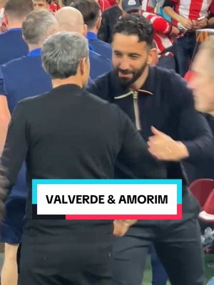 A post by @athleticclub on TikTok caption: 🤝 Ernesto Valverde & Rúben Amorim @Manchester United #AthleticClub #ManchesterUnited #United #SanMamés #EuropaLeague #semifinals